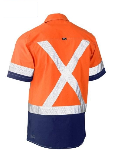 Picture of Bisley, Flx & Move™ X Taped Hi Vis Utility Shirt